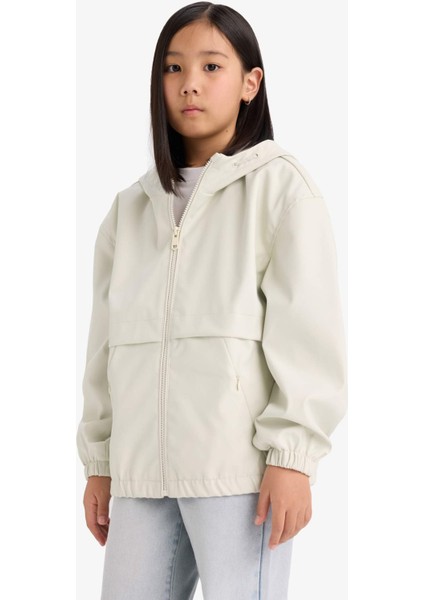 Kız Çocuk Su Geçirmez Kapüşonlu Fermuarlı Yağmurluk E0058A825AU modelleri