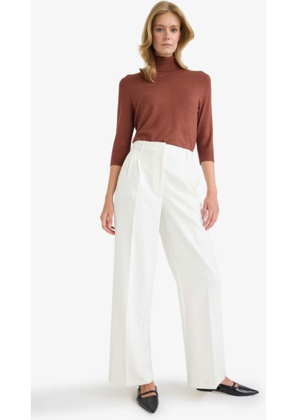 Regular Fit Balıkçı Yaka Yarım Kol Basic Düz Triko Kazak U8280AZ25AU fiyatları