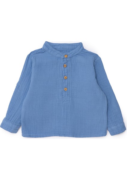 Erkek Bebek Gömlek Hakim Yaka Uzun Kol