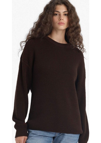 Regular Fit Bisiklet Yaka Selanik Kumaş Basic Düz Triko Kazak H6905AZ25WN