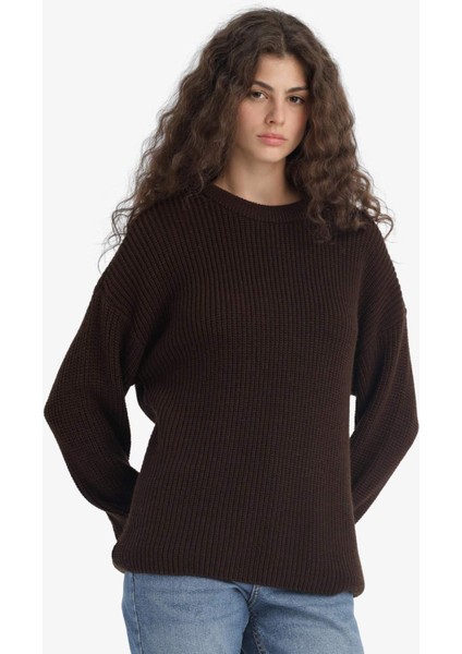 Regular Fit Bisiklet Yaka Selanik Kumaş Basic Düz Triko Kazak H6905AZ25WN modelleri