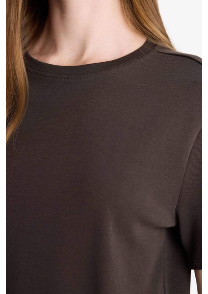 Regular Fit Bisiklet Yaka Kısa Kollu Tişört D7579AX25AU indirimleri