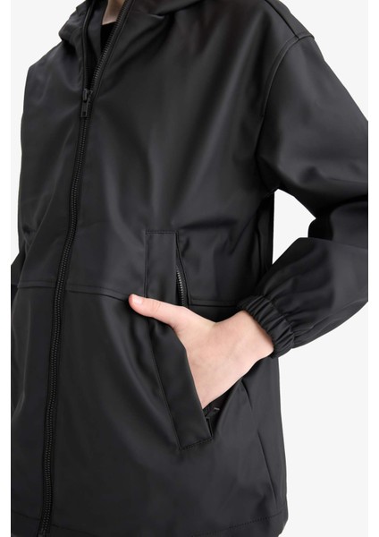 Erkek Çocuk Su Geçirmez Kapüşonlu Fermuarlı Yağmurluk E7369A825AU indirimleri