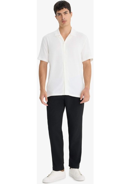 Modern Fit Polo Yaka Penye Kısa Kollu Gömlek C4125AX25SM fiyatları