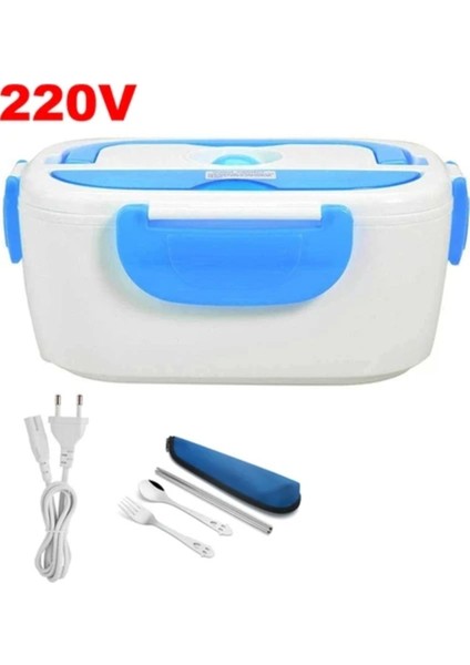 220V Elektrikli Paslanmaz Çelik Isıtıcı Öğle Yemeği Kutusu Beyaz