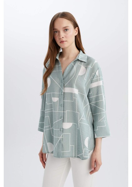 Regular Fit Desenli Uzun Kollu Gömlek C3818AX25SP modelleri