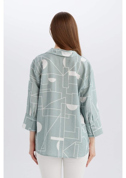 Regular Fit Desenli Uzun Kollu Gömlek C3818AX25SP indirimleri