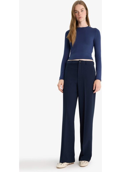 Straight Fit Fleto Cepli Normal Bel Standart Boy Pantolon F6214AX25AU