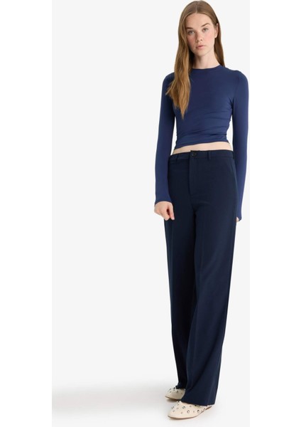 Straight Fit Fleto Cepli Normal Bel Standart Boy Pantolon F6214AX25AU fiyatları