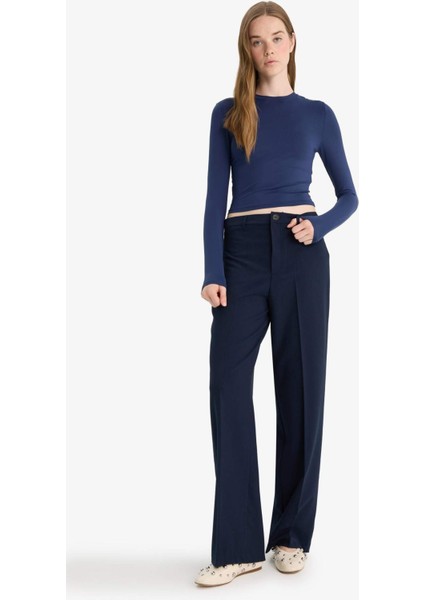 Straight Fit Fleto Cepli Normal Bel Standart Boy Pantolon F6214AX25AU fırsatları