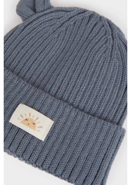 Erkek Bebek Dokuma Etiketli Kulaklı Triko Bere C8595A525WN fiyatları