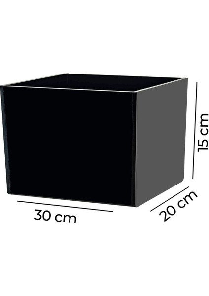 Şık Siyah Çok Amaçlı Saklama Kutusu 30X20X15 cm fiyatları