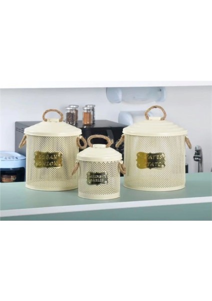 3 Boy Fıleli Patates, Soğan ve Sarımsak Kovu Seti, Tazelik ve Pratiklik Sunar modelleri