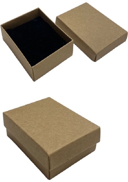 Kraft Renkli Set Kutuları, 40 Adet, Takı ve Küpe Saklama Kutusu, Siyah