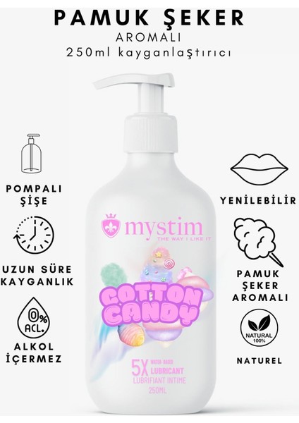 Pamuk Şeker Aromalı Jel 250 ml – Su Bazlı, Tatlı Deneyim modelleri