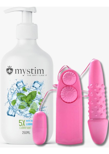 250 ml Nane Aromalı Jel ve Ters Ilişki – Vajinal Vibratör Seti