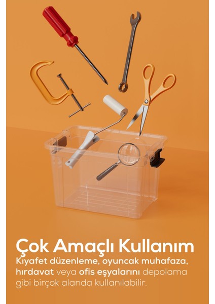 3'lü 7 Litre Renkli Kilitli Saklama ve Erzak Kutusu Seti fırsatları