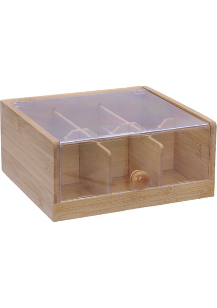 Bej Bambu Çay Saklama Kutusu, Şık ve Doğal Tasarım fırsatları