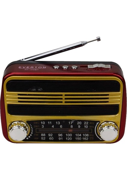 Renkli Bluetooth Nostaljik Radyo USB Mp3 Çalar RT-310