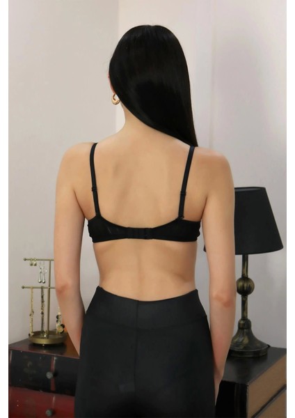 Kadın Destekli Balenli Önden Açılır Dekolteli Sütyen 2406 Siyah modelleri