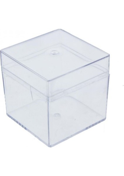 Şeffaf Mika Kutu, 5x5 Cm, 45 Adet, Şık ve Kullanışlı Saklama Çözümleri