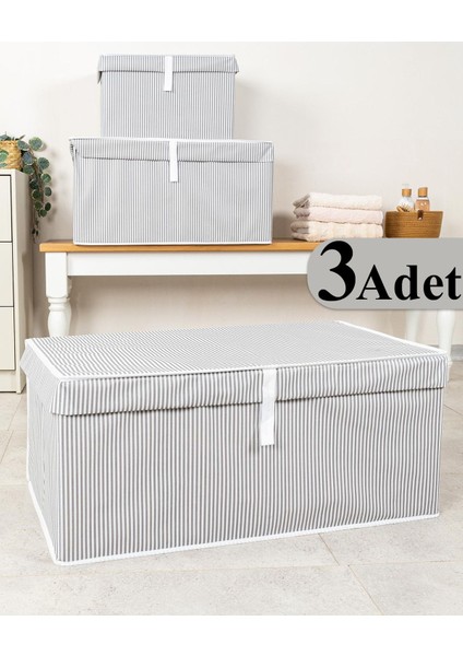 3'lü Çok Amaçlı Düzenleyici Kutu Mega Plus Gri, Pratik ve Şık Organizatör