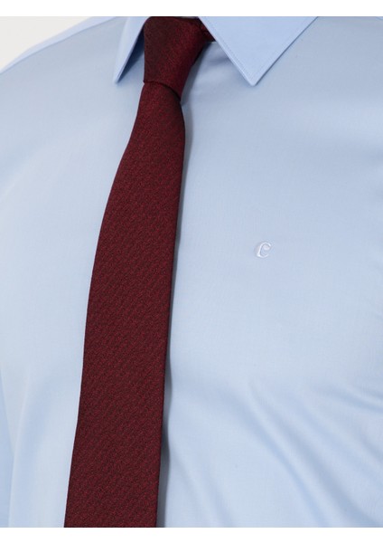 Erkek Açık Mavi Slim Fit Pamuklu Klasik Gömlek 50311551-VR003