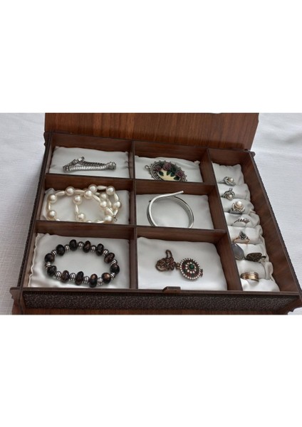 Şık Kahverengi Takı Saklama Kutusu, Düzenli ve Estetik Tasarım modelleri