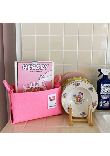 Mavi Orta Boy Çok Amaçlı Saklama Sepeti