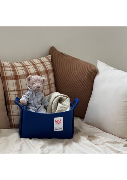 Mavi Orta Boy Çok Amaçlı Saklama Sepeti