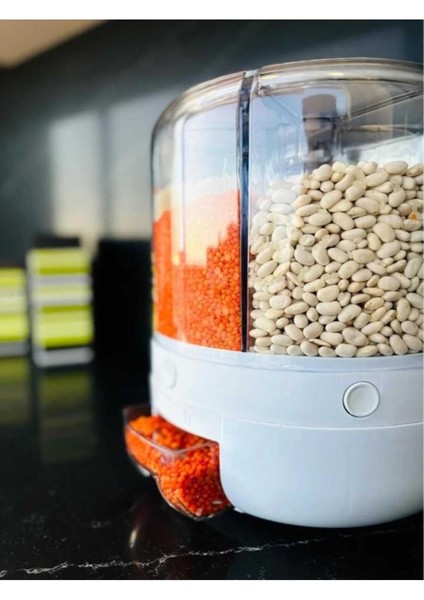 Dönebilen 6'lı Çok Amaçlı Saklama Seti, 6kg, Gıda ve Baharat Organizer, Beyaz fiyatları