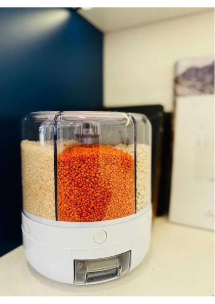 Dönebilen 6'lı Çok Amaçlı Saklama Seti, 6kg, Gıda ve Baharat Organizer, Beyaz modelleri