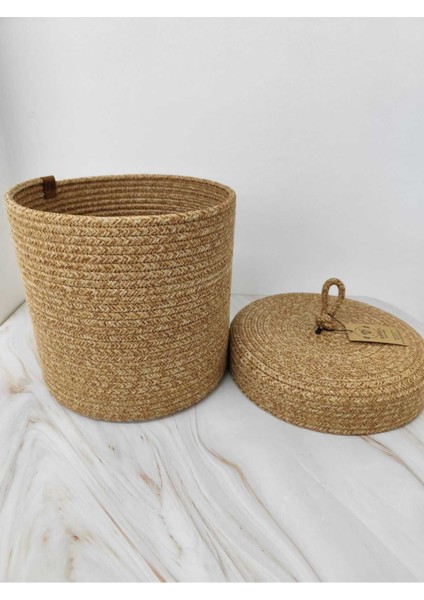 Kahverengi Çok Amaçlı Kapaklı Organizer Sepet 25X25 fırsatları