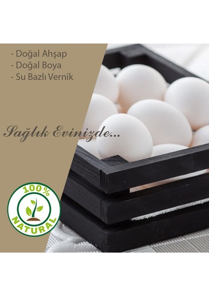 Şık Siyah Ahşap Kasa, Çok Amaçlı Dekoratif Organizer 30X25 cm fiyatları