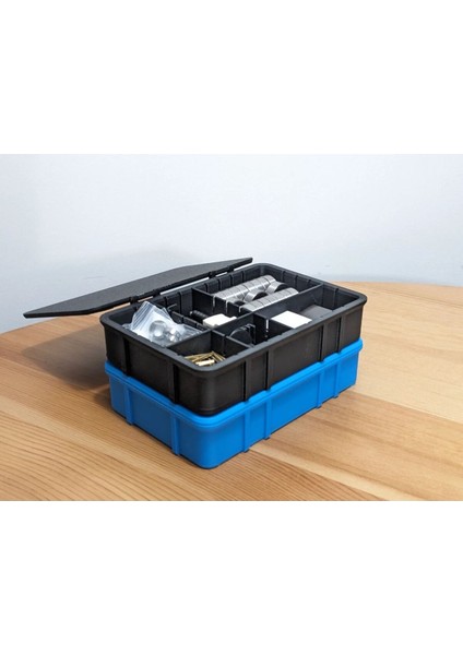 Istiflenebilir Kapaklı Çok Amaçlı Saklama Kutusu, Siyah