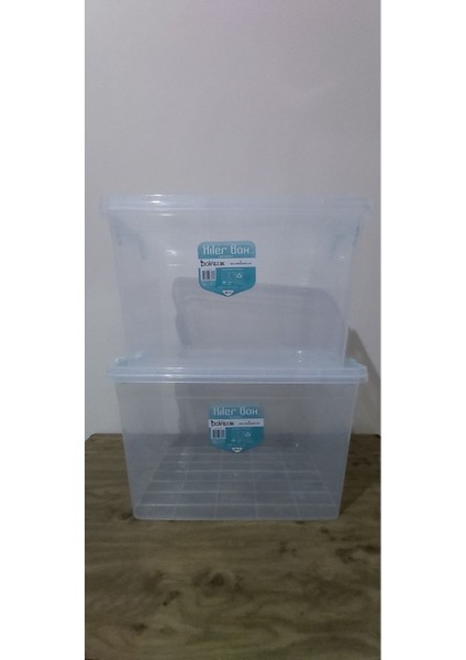 Gri 30 Lt Kilitli Saklama Kutusu Seti, 2'li Paket