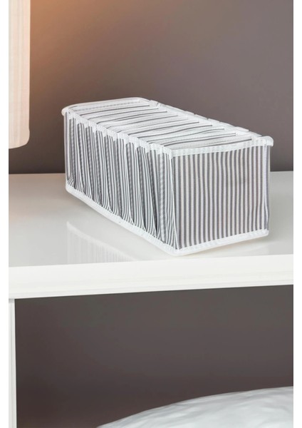 Akordiyon Organizer Çekmece Içi Düzenleyici Gri Medium Orta