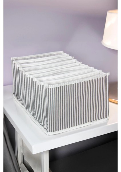 Akordiyon Organizer Çekmece Içi Düzenleyici Gri Xl Büyük Boy