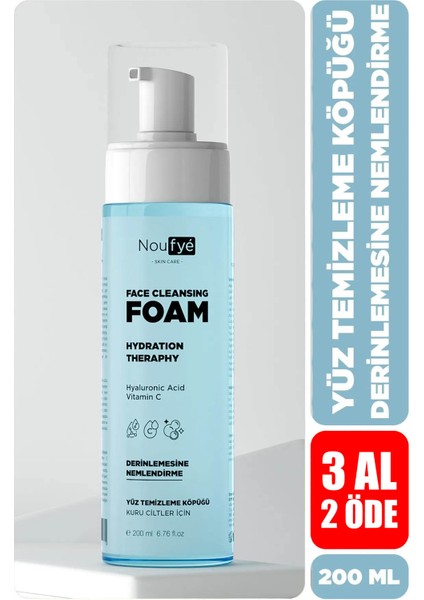 Hydration Therapy Kuru ve Hassas Ciltlere 4d Hyaluronik Asit & C Vitamini Yüz Temizleme Köpüğü 200 ml