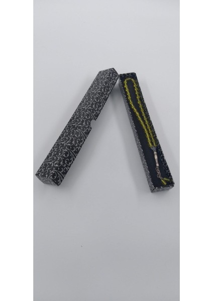 Gri Desenli Uzun Karton Tesbih Kutusu, 30 Adetlik Taşımaya Uygun Ürün