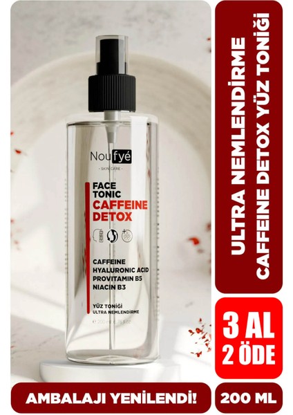 Caffeine Detox Etkili Kuru ve Hassas Ciltlere Özel Yüz Toniği 200 ml