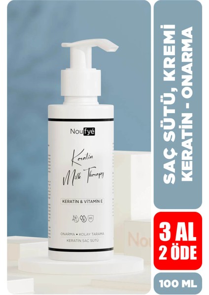 Keratin & E Vitamin Saç Sütü Kremi & Milk Therapy 100 ml
