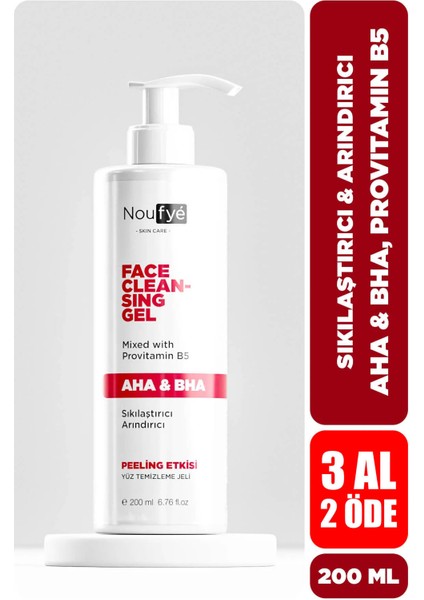 Aha & Bha Sıkılaştırıcı Peeling Etkisi Yüz Temizleme Jeli 200 ml