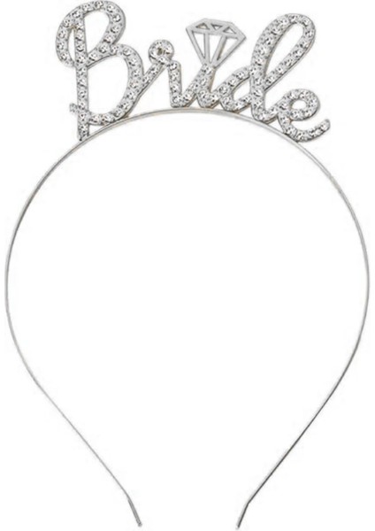 Gümüş Renkli Taşlı “bride” Gelin Tacı – El Yazısı Yazı Tipiyle modelleri