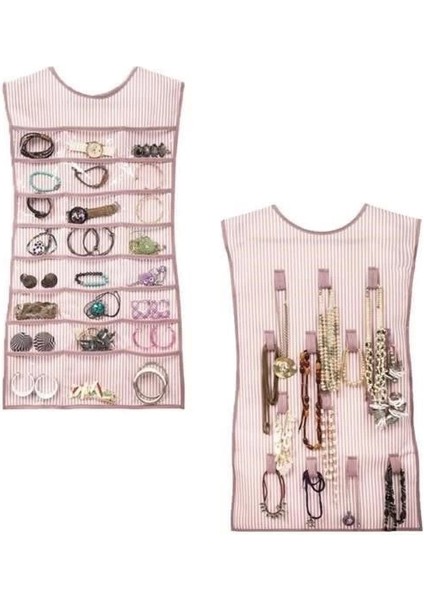 Elbise Şeklinde Takı Düzenleyici Iki Taraflı Mücevherler ve Takılar Için Takı Organizer