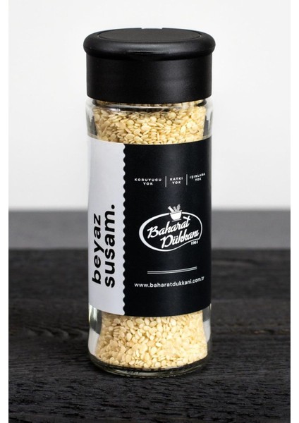 Beyaz Susam 65GR Cam Şişe, Lezzetli ve Taze, Çok Renkli Paket