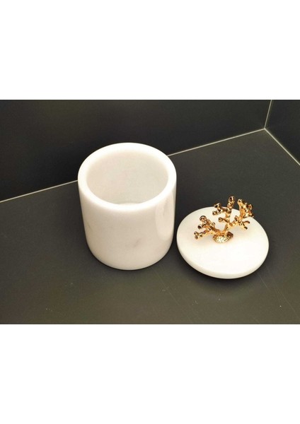 Beyaz Mermer ve Mercan Aksesörlü Şık Baharatlık Seti fiyatları