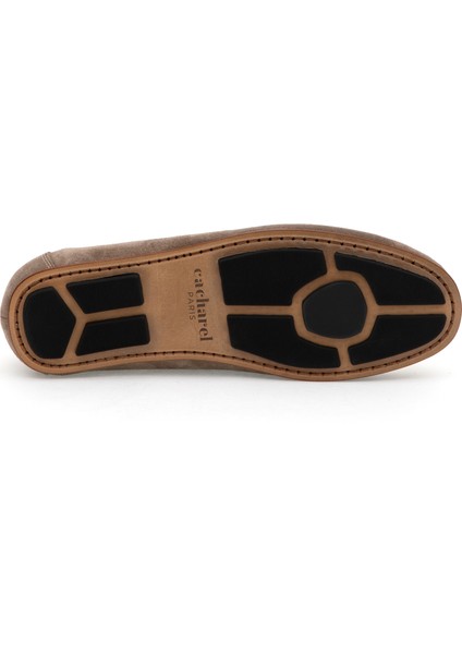 Erkek Vizon Kösele Taban %100 Deri Süet Loafer Ayakkabı 50302401-VR052