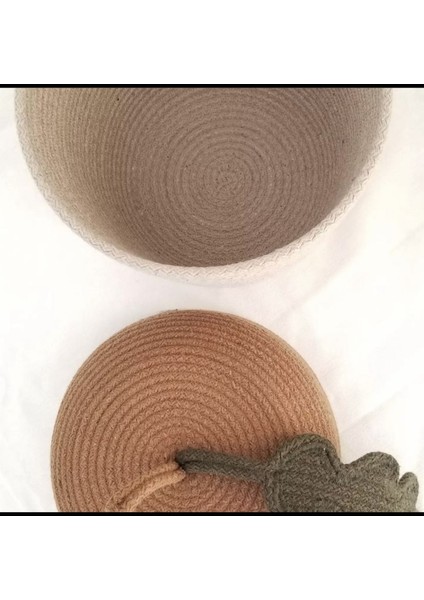 Meşe Palamudu Figürlü Doğal Kordon Ip Sepet ve Saklama Kutusu, Şık ve Kullanışlı. modelleri