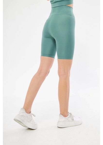 Biker Sporcu Şort - Mint Yeşil